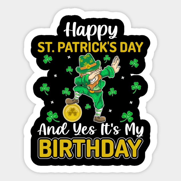 Happy St Patricks Day Birthday Leprechaun Sticker by freakys